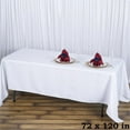 thumbnail image 4 of BalsaCircle 72" x 120" Premium Polyester Rectangular Tablecloth Table Linens White, 4 of 7
