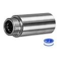 thumbnail image 1 of Brazo de extensión para ducha Uxcell, conector de tubería de extensión macho a hembra de acero inoxidable G1/2 2.36"/60mm 2pcs, 1 of 1