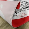 thumbnail image 5 of Ambesonne Kabuki Place Mats Set of 4, Grunge Stained Ronin Face, Standard Size, Red White and Black, 5 of 6