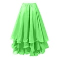 thumbnail image 4 of Easter Carnival Elegant Flowy Chiffon Tiered High Slit Belly Dance Performance Wrap Skirt For Carnival Shows And Stage, 4 of 5