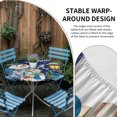 thumbnail image 2 of Navy Blue Snowman Christmas Round Tablecloth for 36-44 Inch Tables,Fitted Table Cover with Elastic Edge,Xmas Gifts Wreath Snowflake Waterproof Outdoor Table Cloth Protector for Patio Garden Dinner, 2 of 9
