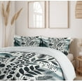 thumbnail image 6 of Ambesonne Nature Art Duvet Cover Set, Mountains Nordic Floral, Calking, Dark Petrol Blue White, 6 of 6