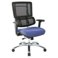 thumbnail image 2 of Office Star Products Black Mesh Back with Custom Fabric Seat and Chrome Base sky, 2 of 5