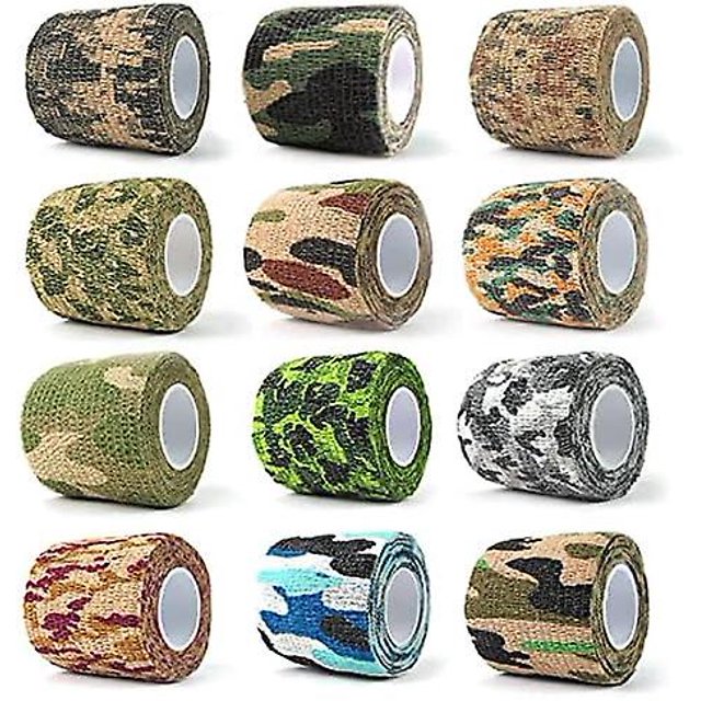 Vendaje cohesivo, 12 vendajes elásticos, vendajes adhesivos para camuflaje