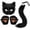 Black, variant on YingYouFu Halloween Cat Face Cover Set, Furry Tail Knitted Paw Gloves Set Festive Dress Up Accessory, for Halloween Party Dress Up Holiday Event Indoor Outdoor