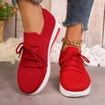 thumbnail image 5 of Yindaity Womens Sports Sneaker Womens Sneakers Breathable Mesh lightweight Lace-up Woman Running Walking Shoes Red,8.5, 5 of 5