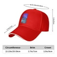 thumbnail image 3 of Men Women Adjustable Baseball Cap Rainbow Glitter Double Helix Casual Sandwich Hat, 3 of 7