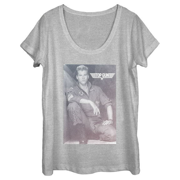 Women's Top Gun Iceman Photo  Scoop Neck