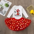 thumbnail image 5 of Conjunto de vestidos y trajes para fiesta de cumpleaños de niñas pequeñas con tutú y camisa para la primera Navidad, ropa infantil navideña, 5 of 5