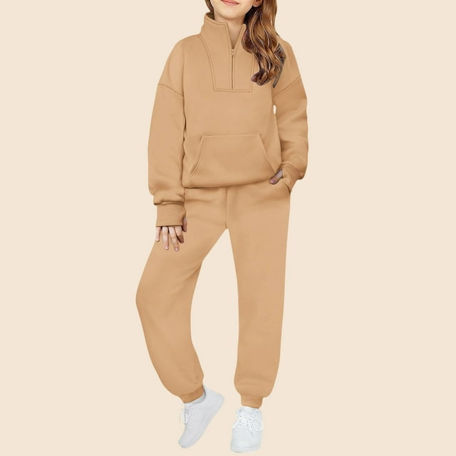 Cowsor Little Girls Outfits 2 Piece Toddler Long Sleeve Sweatshirt Leggings Pants Clothing Set