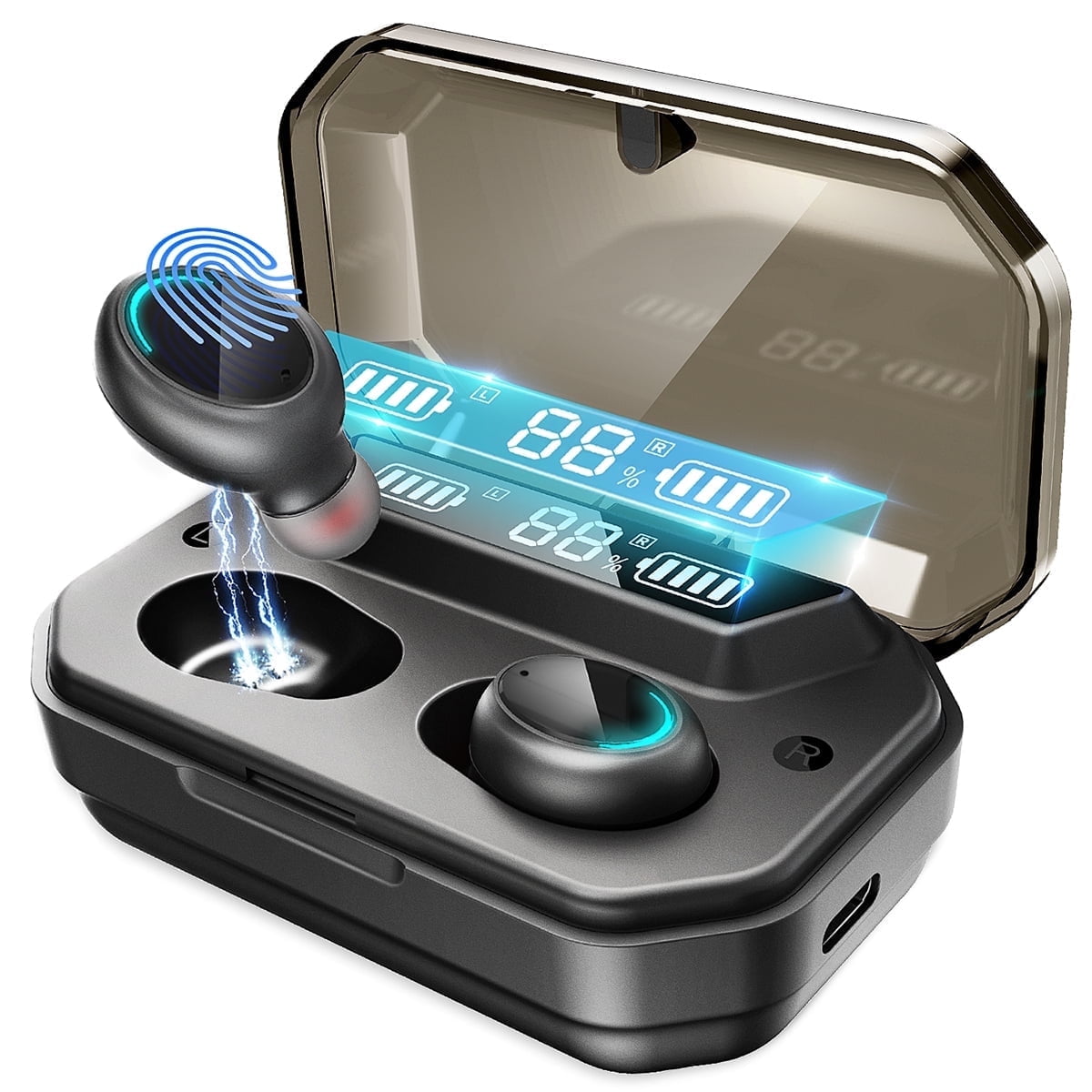Bluetooth 5.0 Wireless Earbuds IPX7 140H Playtime Noise Cancelling For Android iOS Walmart