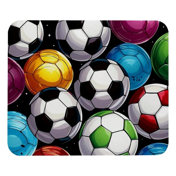 Football Soccer Computer Mouse Pad,Rubber Mouse Mat for Gaming, Office, Laptop, PC, Women