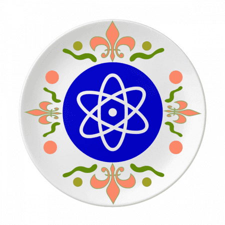 

Package Blue Square Warning Mark Flower Ceramics Plate Tableware Dinner Dish
