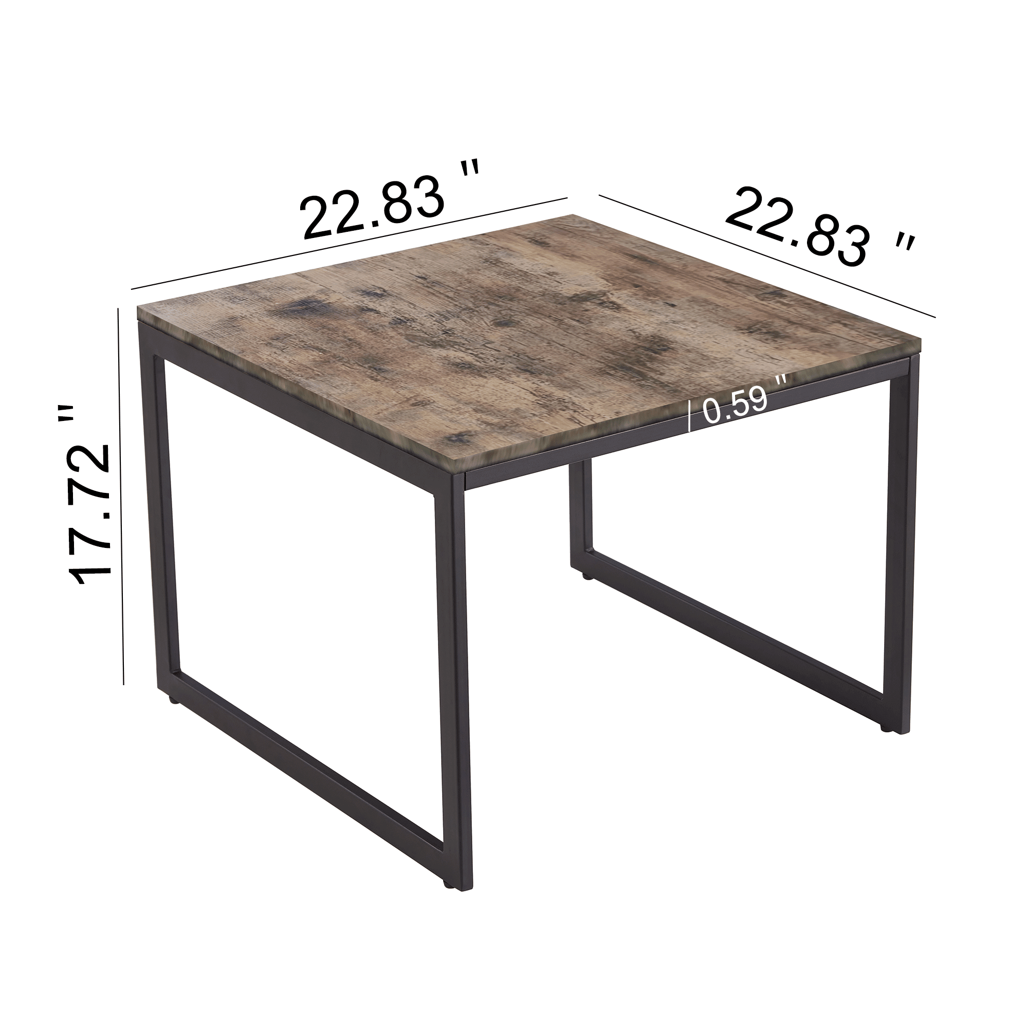 Kadyn Square Table, Modern Accent Table Sofa Table for Living Room, Sofa Center Table for Dining Room, Brown Kadyn Square Table, Modern Accent Table Sofa Table for Living Room, Sofa Center Table for Dining Room, Brown