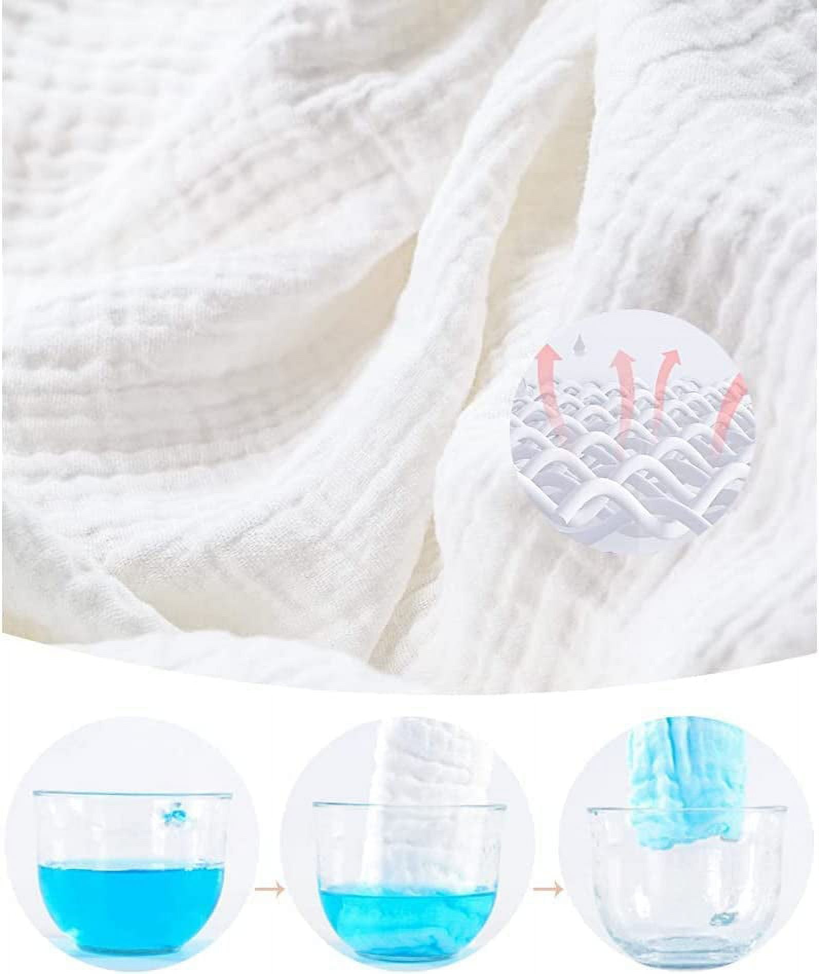 Muslin Baby Burp Cloths Sets for Unisex- 6PCS Large 100% Cotton Burping Clothes for Newborn，Baby Girls and Boys