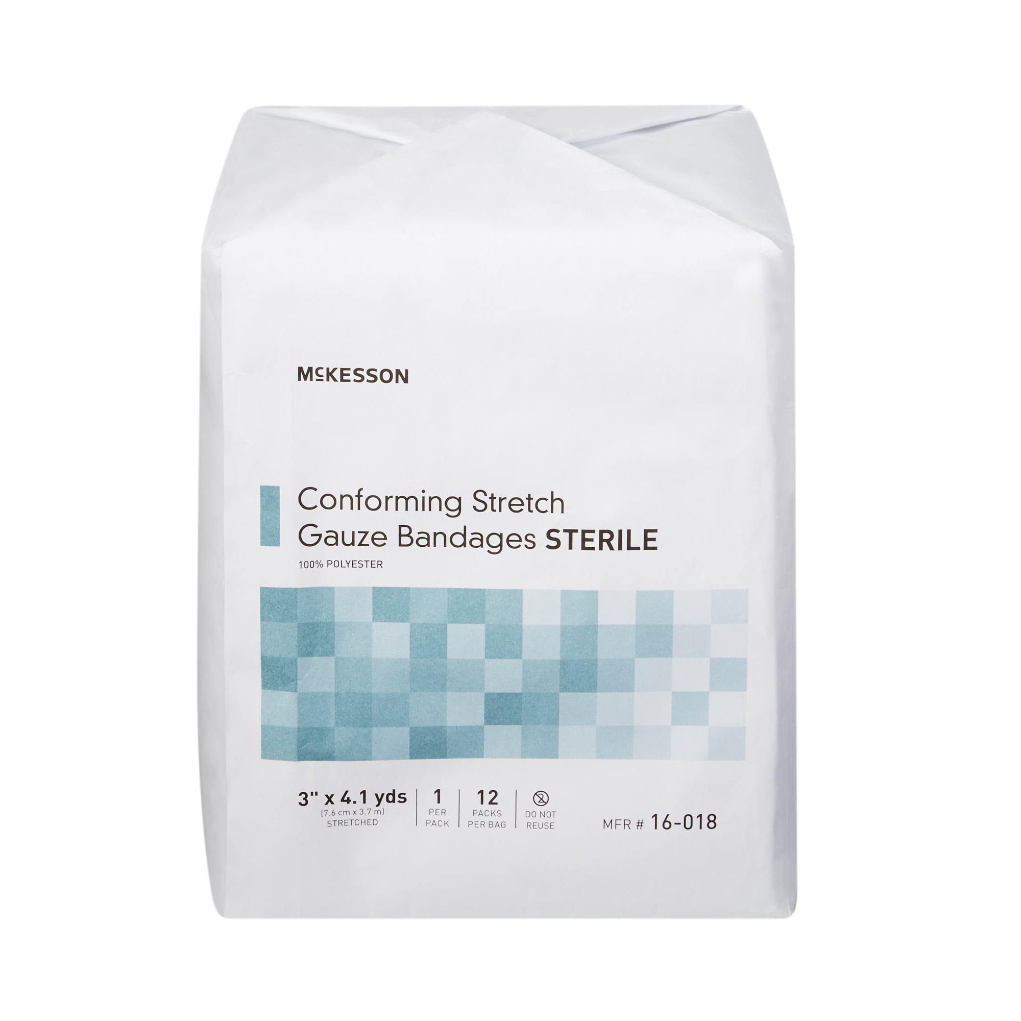 McKesson Conforming Stretch Gauze Bandages, Sterile - 3 in x 4.1 yd, 96 Ct