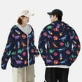 thumbnail image 5 of Picia Space Dinosaur Women's Men's UPF 50+ Sun Protection Hoodie Shirt Long Sleeve SPF Fishing Outdoor UV Hiking Lightweight Shirts-XX-Large, 5 of 9