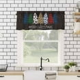 thumbnail image 4 of Christmas Tree Kitchen Valances for Windows 60x18 Inch Kitchen Curtains Valances Rod Pocket Cow Leopard Print Plants Wooden Grain Bathroom Window Valances for Window Treatment Decor, 4 of 6