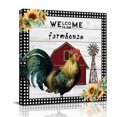 thumbnail image 2 of Canvas Wall Art Welcome To Our Farmhouse Canvas Art Print Barn Chicken Sunflower Wood Grain Pictures Wall Decor for Living Room Bedroom Artwork Decorations Stretched Framed Ready to Hang 10"x10", 2 of 9