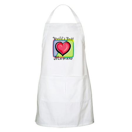 CafePress - World's Best Mamaw BBQ Apron - Kitchen Apron with Pockets, Grilling Apron, Baking