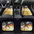 thumbnail image 2 of Renewold Hawaiian Palm Tree Gold Blue Automotive Car Floor Mat for Car SUV Truck Auto Floor Mats 4 Pcs Universal Fit, Auto Interior Accessories Car Interior Decoration, 2 of 7