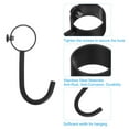 thumbnail image 3 of Uxcell 10 Pack Stainless Steel 22mm Inner Dia Pipe Rod Hooks Coat Hook, Black, 3 of 5