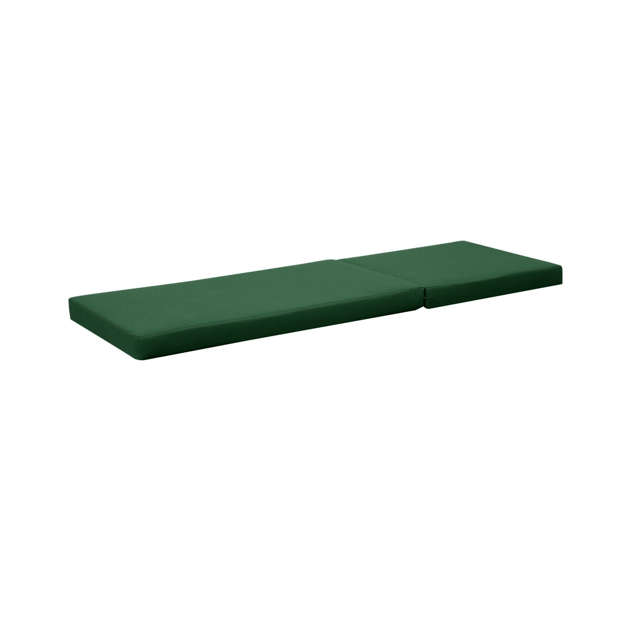 Christopher Knight Home 4" Thick Chaise Lounge Cushion, 2-Section Foldable Design, Green