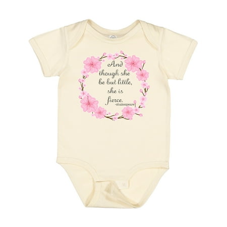 

Inktastic And Though She Be but Little She is Fierce Gift Baby Girl Bodysuit