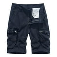 thumbnail image 1 of SOOMLON Mens Shorts Board Shorts Swim Trunks Lightweight Shorts Quick Dry Shorts Casual Shorts Plus Size Cargo Shorts Pockets Summer Beach Shorts Dark Blue XL, 1 of 4