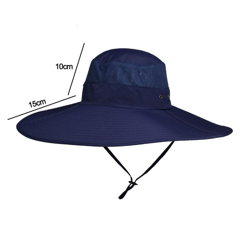 Men's Sun Protection Floppy Visor Bucket Hat,navy blue，G191407