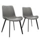 thumbnail image 5 of CangLong - Sillas de Comedor Modernas de Piel sint&eacute;tica, Respaldo de Asiento Acolchado de Poliuretano, Patas de Metal para Silla Lateral de Cocina, Comedor, Juego de 2, Color Gr CangLong NA, 5 of 6