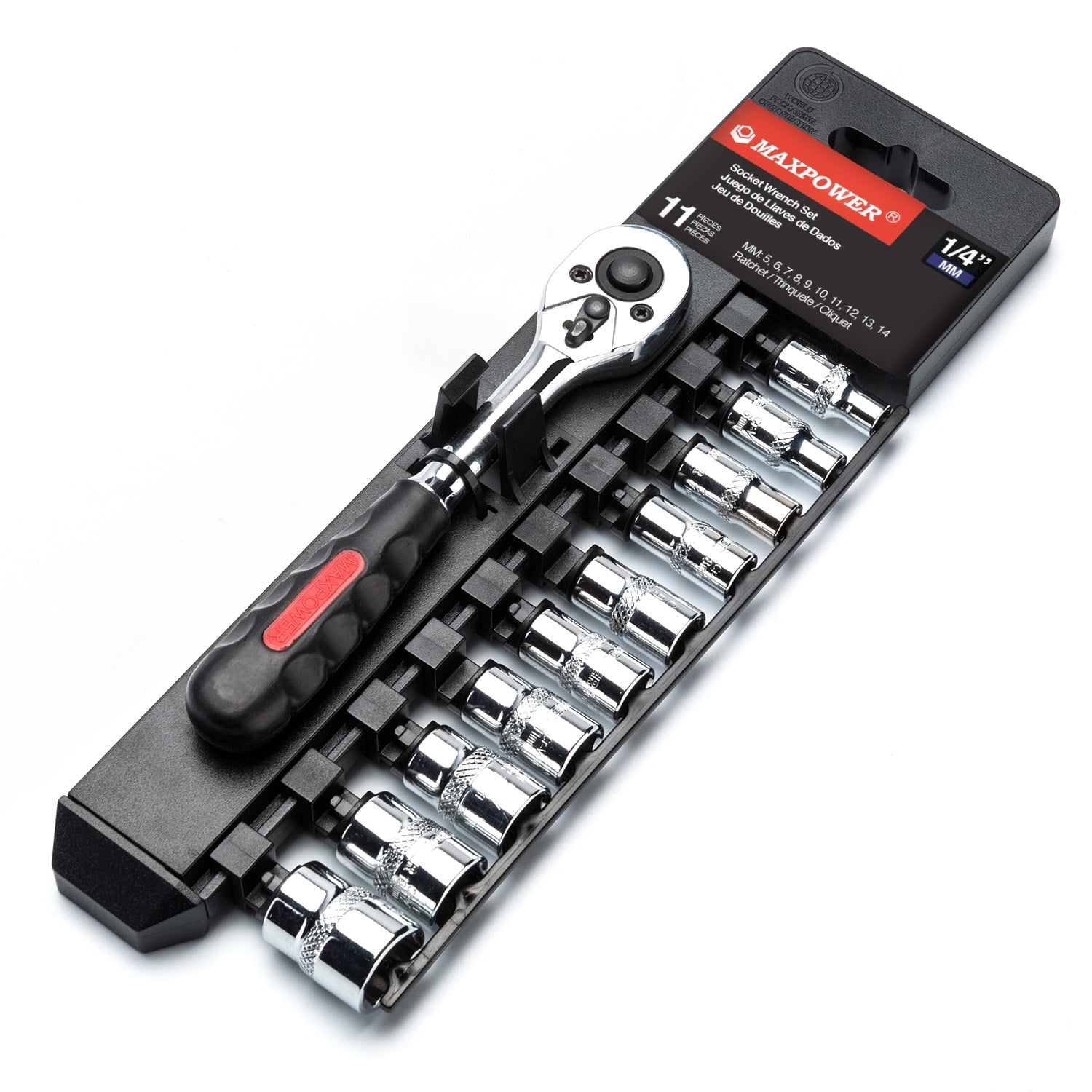 Maxpower 11-Piece Metric 1/4-inch Socket Wrench Set