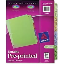 Avery Ready Index TOC Plastic Divider, Color, Jan-Dec (11331)