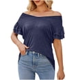 thumbnail image 1 of Birdeem Blouses pour Femmes, Haut à Manches Courtes Col Rond Uni avec Soutien-Gorge, Vêtements de Maison, Pyjamas à Manches Courtes, 1 of 1