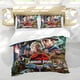 thumbnail image 5 of Parque Jurásico Conjunto de sábanas temático, trío de piezas, cómodo y amigable con la piel, diseño único, regalo de decoración para el hogar para familiares, amigos y fans,173cm *218cm, 5 of 6