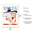 thumbnail image 2 of Rio de Janeiro Brazil - Pacifica International Airways - Vintage Airline Travel Poster c.1950s - Master Art Print (Unframed) 13in x 19in, 2 of 4