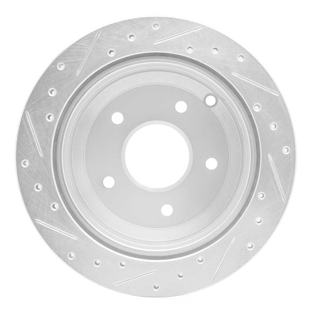 Dynamic Friction Company 631-52017R DFC Brake Rotor - Drilled And Slotted - Silver
