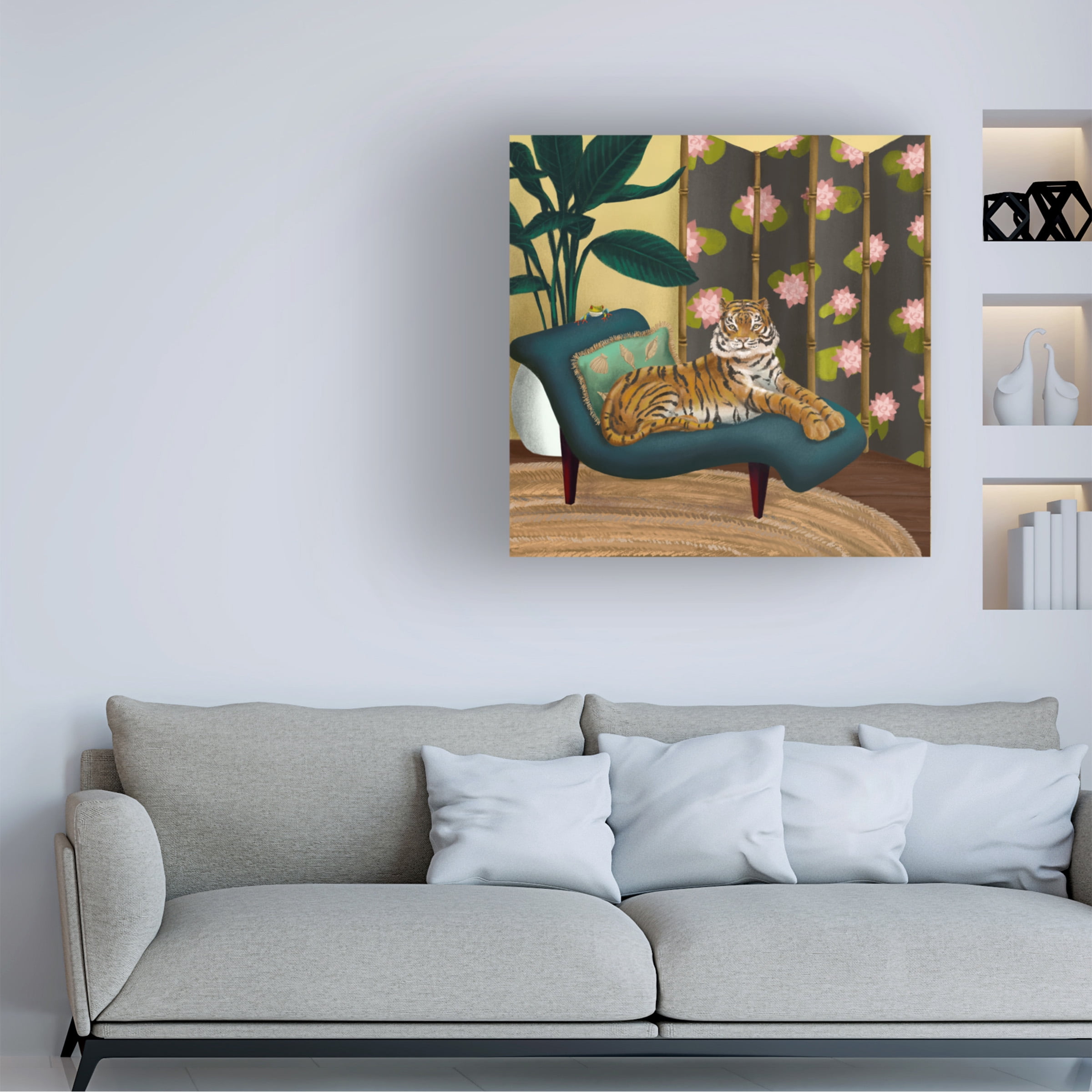 Canvas Wall Art - Christine Rotolo 'Animals of Leisure 4' Wall Art for Living Room, Bedroom, or Office DÃ©cor by Trademark Fine Art - 24 x 24 Inches