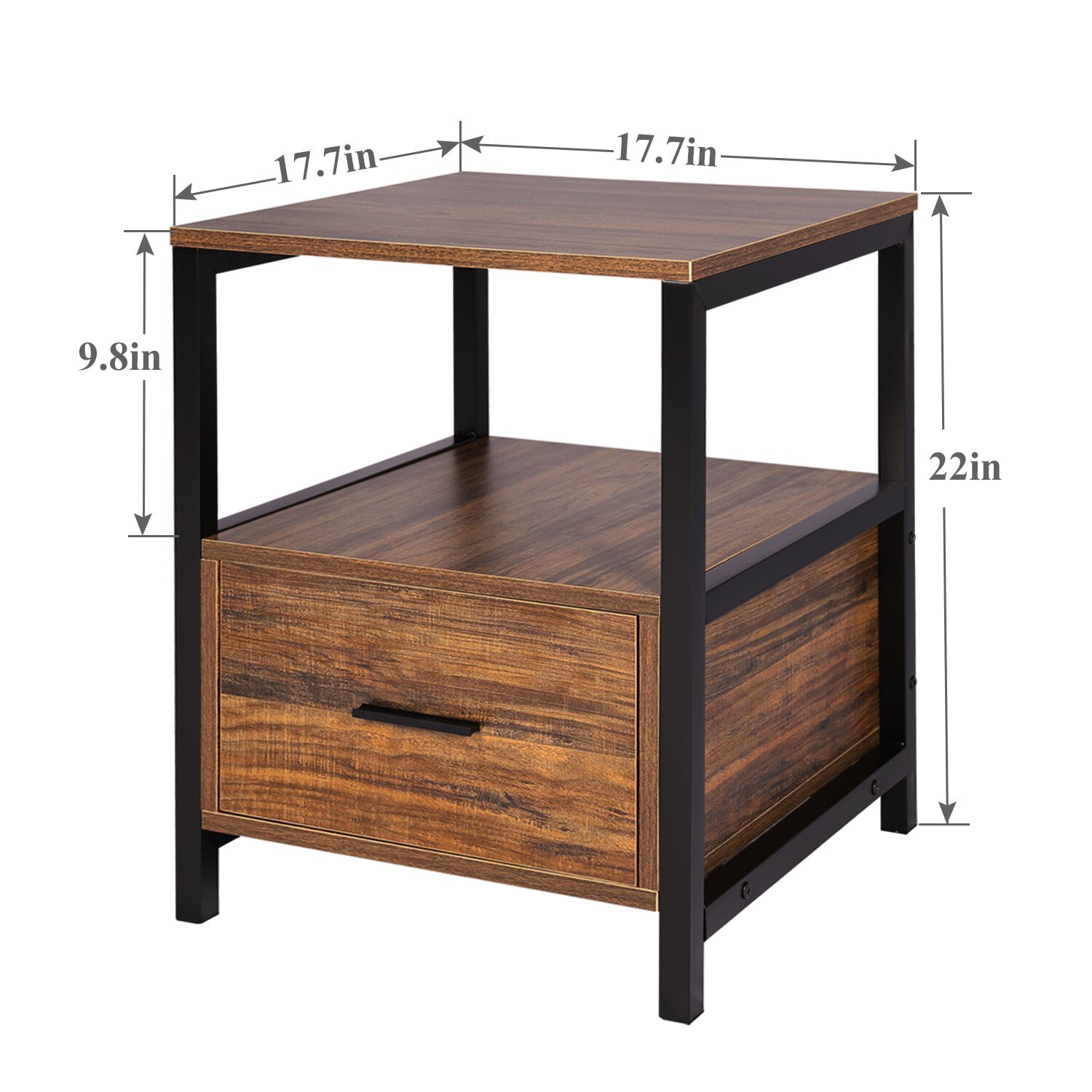 Ludie block end 2024 table with storage