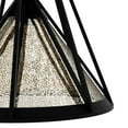thumbnail image 4 of Hunter - Rafner 1-light Natural Black Iron, Medium Size Pendant Light, Dimmable, Geometric Style, Geometric Shaped, for Bedrooms, Dining, Living Rooms - 19451, 4 of 7