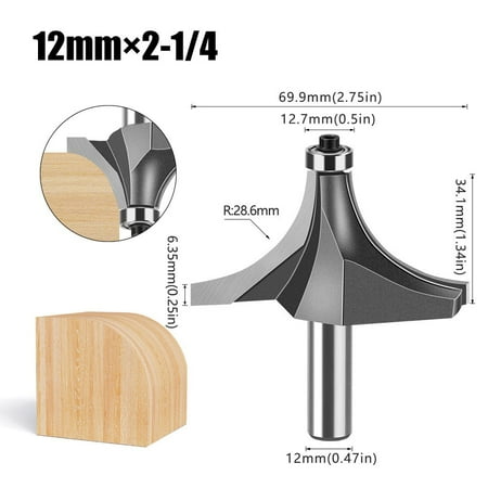 

chengsi 12mm Handle Fillet Cutter Chamfering Milling Cutter With Bearing Drill Bit Tools