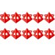 thumbnail image 1 of Paquete de 10 soportes perforados para pintura de carpintería, soportes piramidales, soporte triangular de plástico rojo, 1 of 5