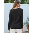 thumbnail image 2 of Womens Casual Long Sleeve Round Neck Shirts Basic Fall and Winter Tops, 2 of 6