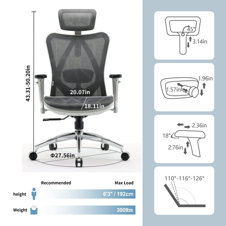 Sihoo M57 Ergonomic Chair with Footrest