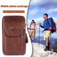 thumbnail image 3 of MesaSe Cowhide Leather Fanny Waist Bag Solid Color Three-layer Belt Bum Pouch Bags, 3 of 9