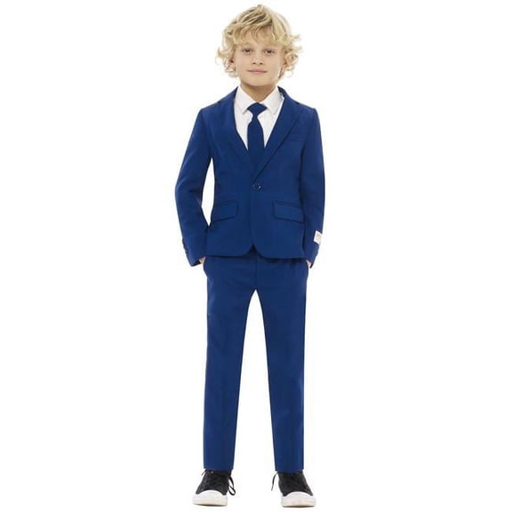 OppoSuits Boys Navy Royale Solid Color Suit