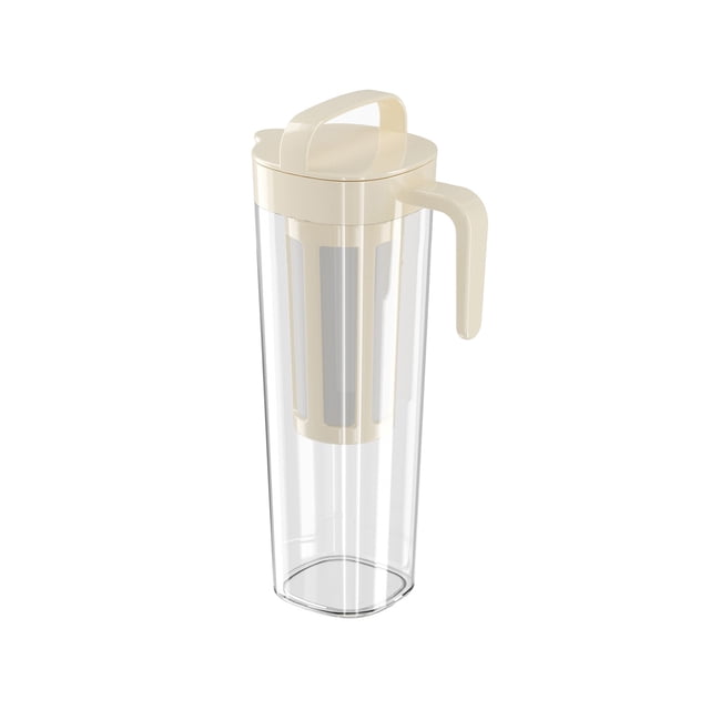 MOQIN Plastic Pitcher with Handle Instant Iced Tea Maker, Cold Brew Coffee Maker, Two-in-One Cold Brew Coffee or Tea Maker, Multi-Purpose Pitcher, Dishwasher Safe