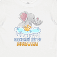thumbnail image 4 of Inktastic Grandma's Ray of Sunshine Cute Elephants Rainclouds and Sun Boys or Girls Baby T-Shirt, 4 of 5
