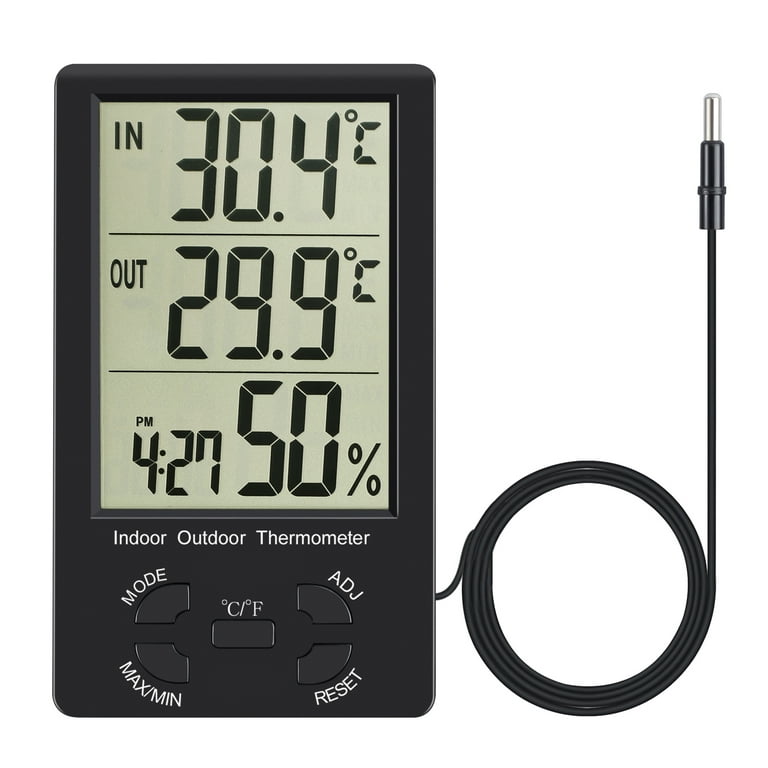 Indoor Outdoor Thermometer Hygrometer, Temperature Monitor Digital