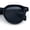 All Black, variant on Round Horn Rim Sunglasses Retro Hipster Vintage Keyhole Bridge / Slate - Beige